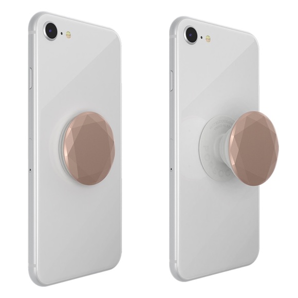 POPSOCKETS PopGrip Premium Bundle Foil Confetti & Metallic Diamond in Rose Gold - Picture 8 of 11